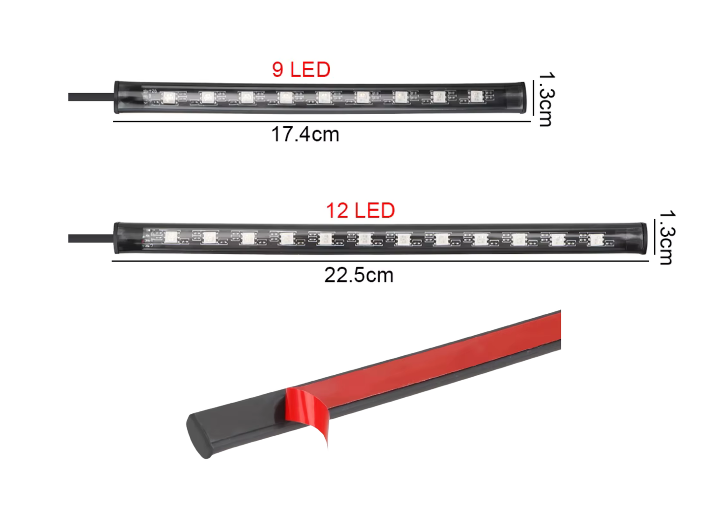 Araç İçi Ayak Altı Sese Duyarlı Şerit Led 4'lü Set