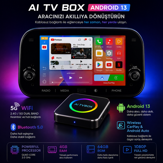 Carplay Uyumlu Android 14 Multimedya Smartbox