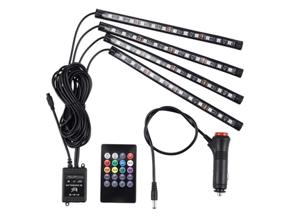 Araç İçi Ayak Altı Sese Duyarlı Şerit Led 4'lü Set