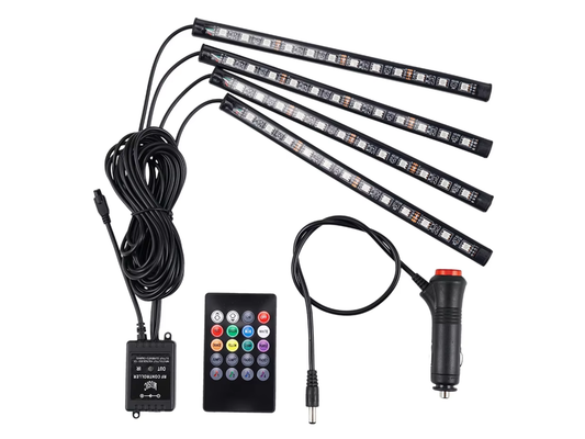 Araç İçi Ayak Altı Sese Duyarlı Şerit Led 4'lü Set